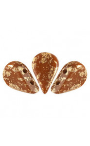 Les perles par Puca® Amos beads Opaque choco splash 13600/94401
